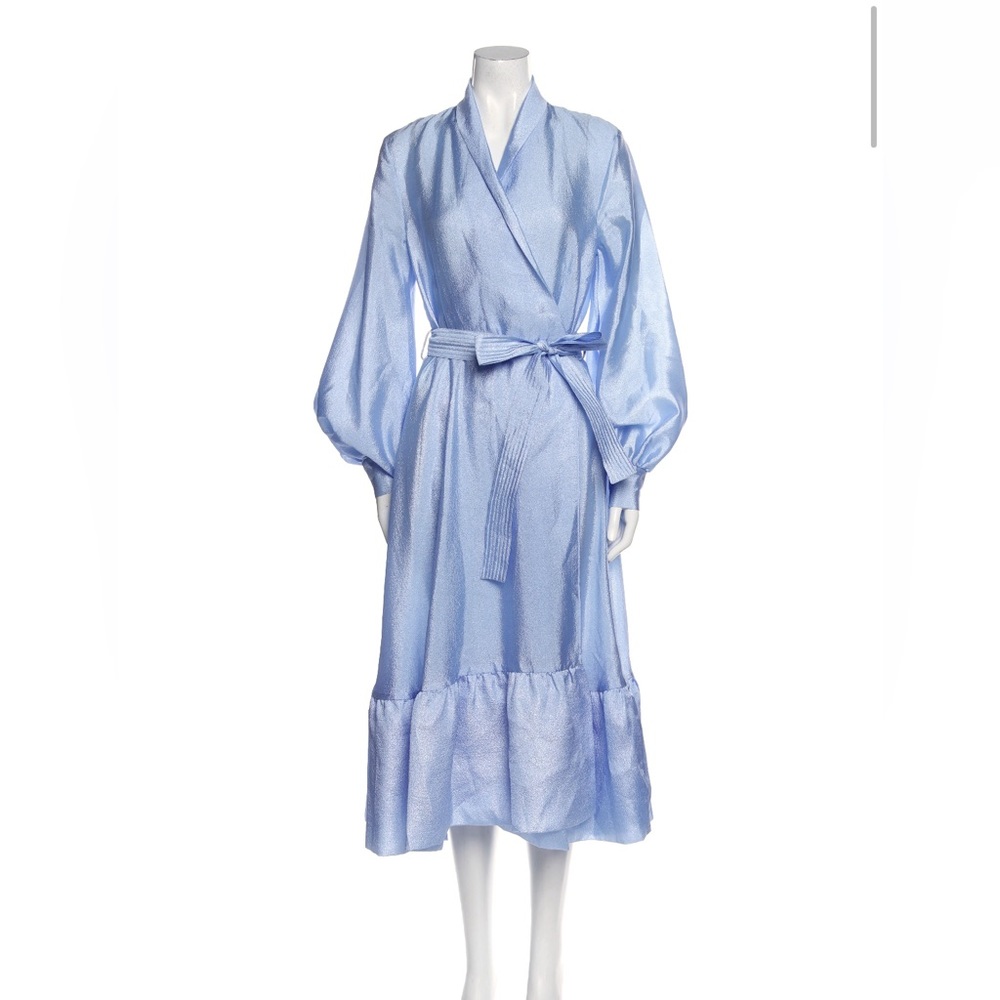 Stine Goya Niki wrap dress in Sky M
